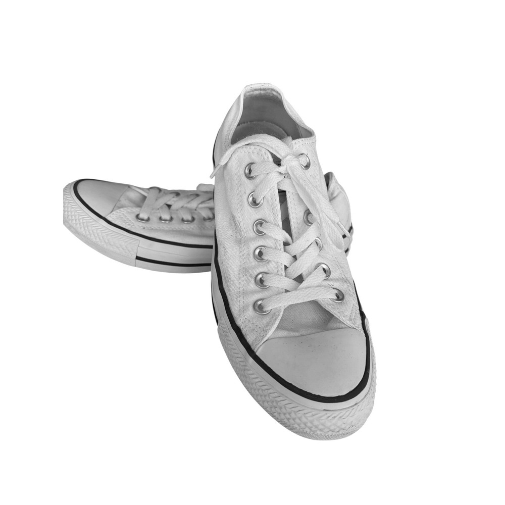 Converse Chuck Taylor All Star Low Top White Canvas Sneakers Womens 8 skater‎ - Picture 2 of 9